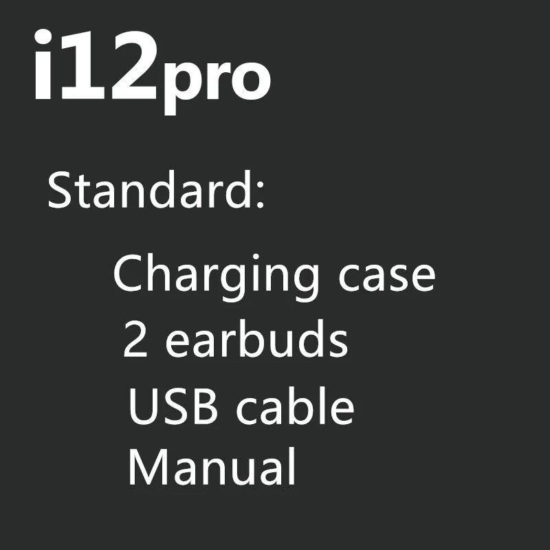 i12pro standard i12 pro TWS PK W1 H1 чип Беспроводной Bluetooth наушники PK i20 i12 i10 i11 i9s i13 TWS - Цвет: i12pro standard