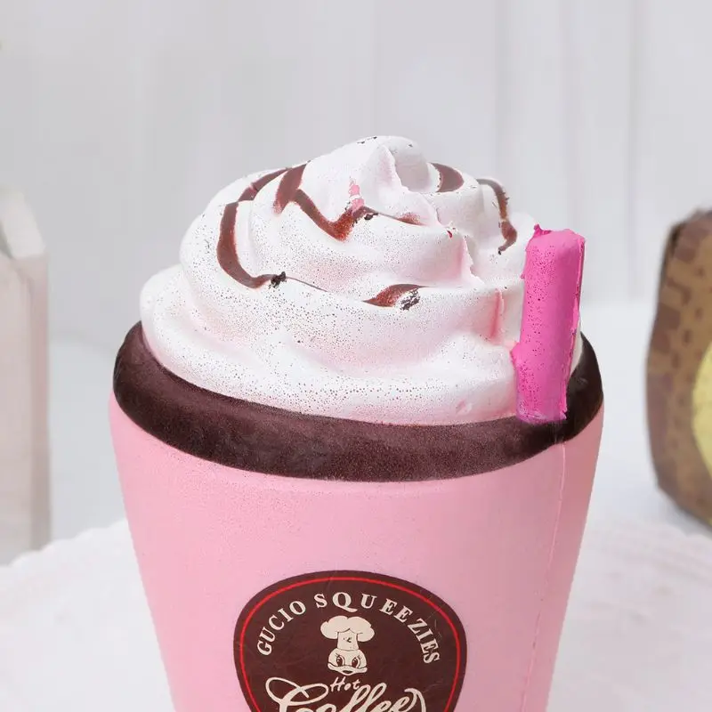 

11CM Coffee Cup With Straw Squishy toys Kawaii Scent Slow Rising Squeeze Doll