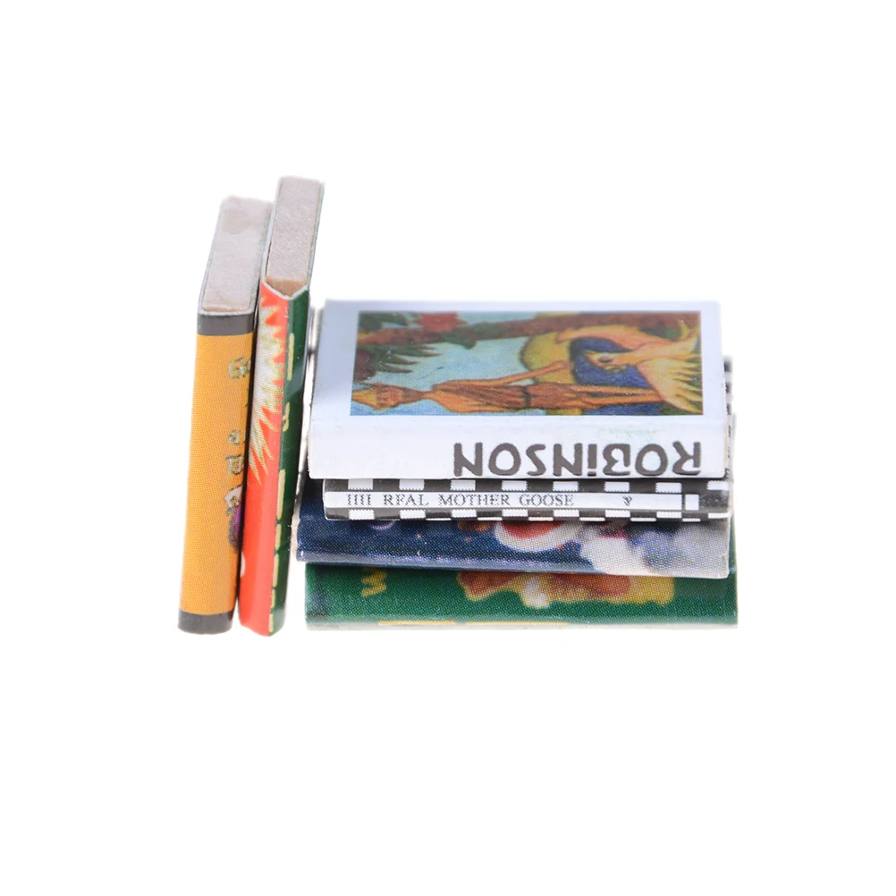 

hot sale 1:12 Wooden Miniature doll house Books 6pcs Colorful new