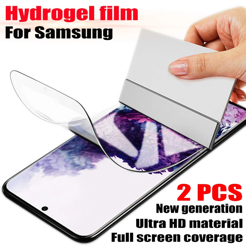 

2 Pcs 100D Hydrogel Film For Samsung Galaxy S21 S20 S10 S9 S8 Plus Screen Protector For Note 20 Ultra 10 9 8 S10E Not Glass