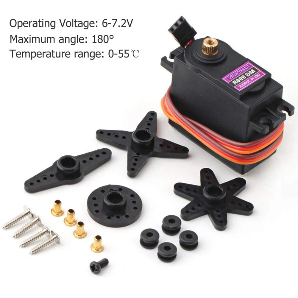 

4pcs MG996R Servo 20kg High Gear Torque Digital Motor for Helicopter Car Boat Robot Metal Gears Digital RC Servo High Torque New