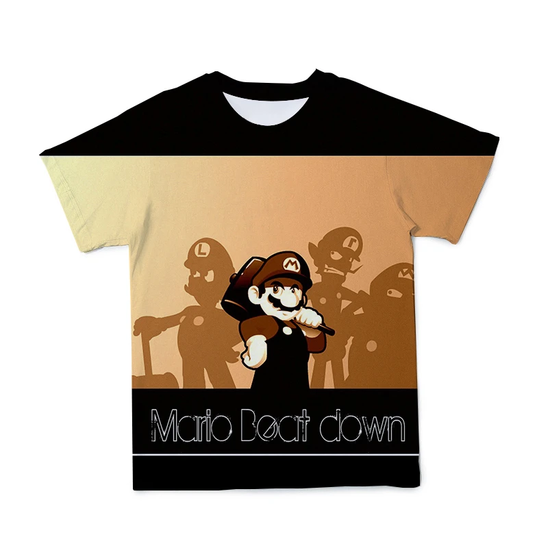 

2021 summer special price new animation 3D printing boys and girls street style round neck lovers hip hop T-shirt