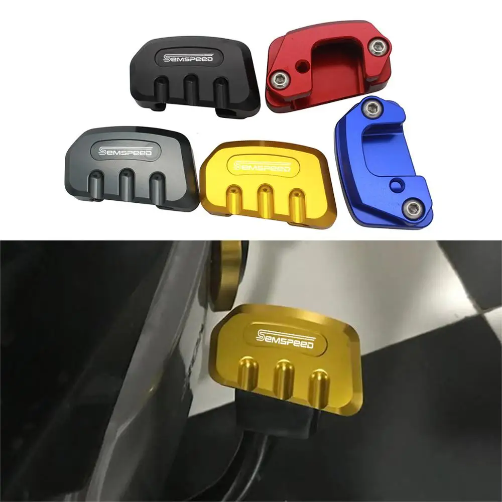 

SEMSPEED CNC Motorcycle Kickstand Enlarger Pads For Honda ADV 150 adv150 2019 2020 Foot Big Side Stand Extension Support Pad