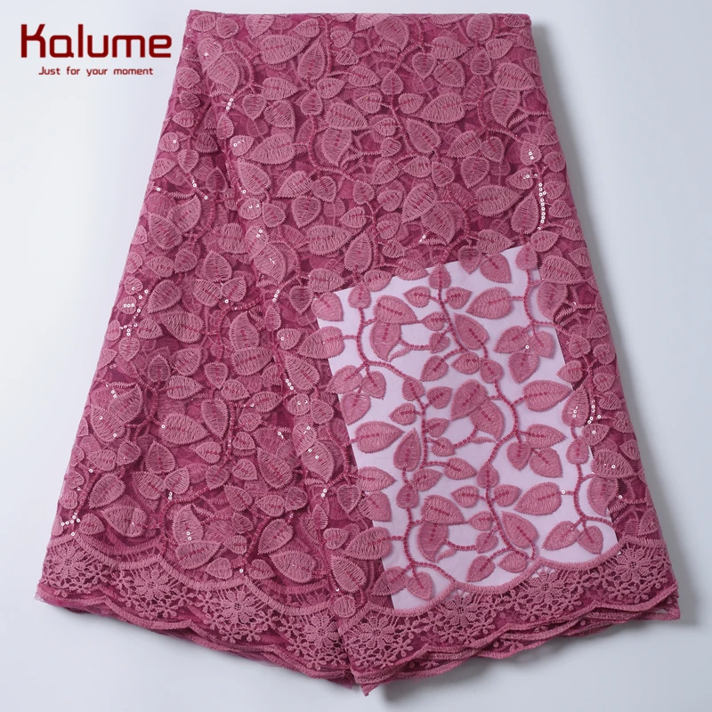 Новейшая африканская кружевная ткань Kalume вышивка французская сетка молочный