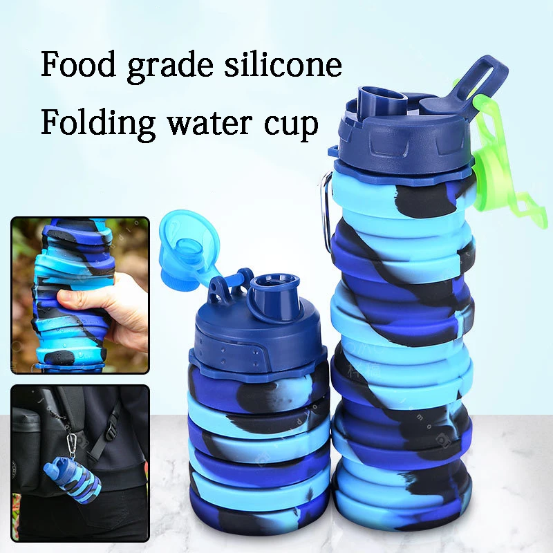Silicone Travel Cup Telescopic Collapsible Drinking Tea Retractable Folding Coffee Outdoor Sports Tour Camping Water | Дом и сад