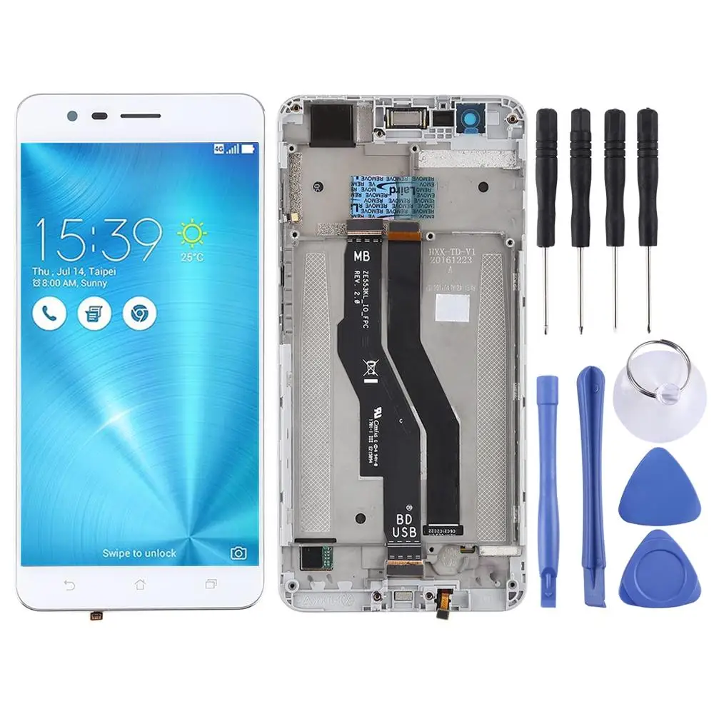 Для Asus Zenfone 3 Zoom ЖК-экран дигитайзер полная сборка Дисплей с рамкой запасная часть