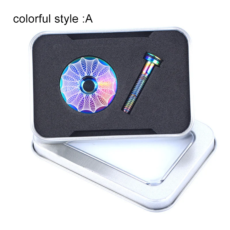 

Mountain Road Bike Titanium Alloy Stem Cover Set Waterproof Headset Top Cover Screws XR-Hot