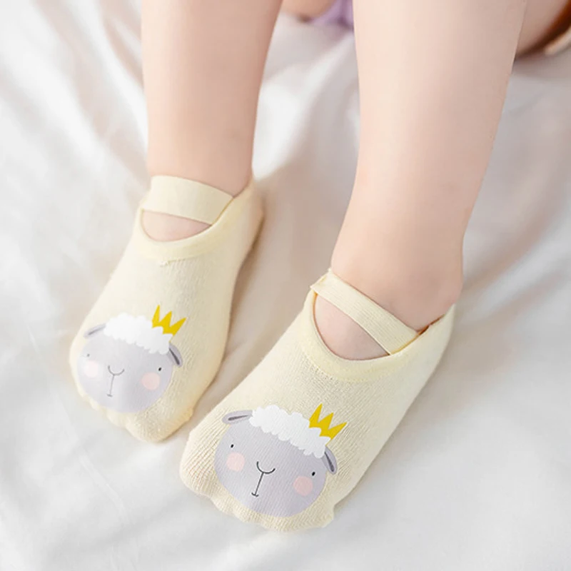 Wecute-Calcetines antideslizantes para beb&eacute; reci&eacute;n nacido, de 0 a 3 a&ntilde;os, con estampado de dibujos animados, bandas de goma, para el suelo, de algod&oacute;n suave-5