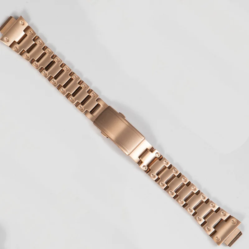 rose gold band 316L нержавеющая сталь GW5000 GW-M5610 DW5600 ремешок для часов ободок/чехол металлический ремешок стальной ремень инструменты для мужчин/женщин подарок - Цвет ремешка: rose gold band