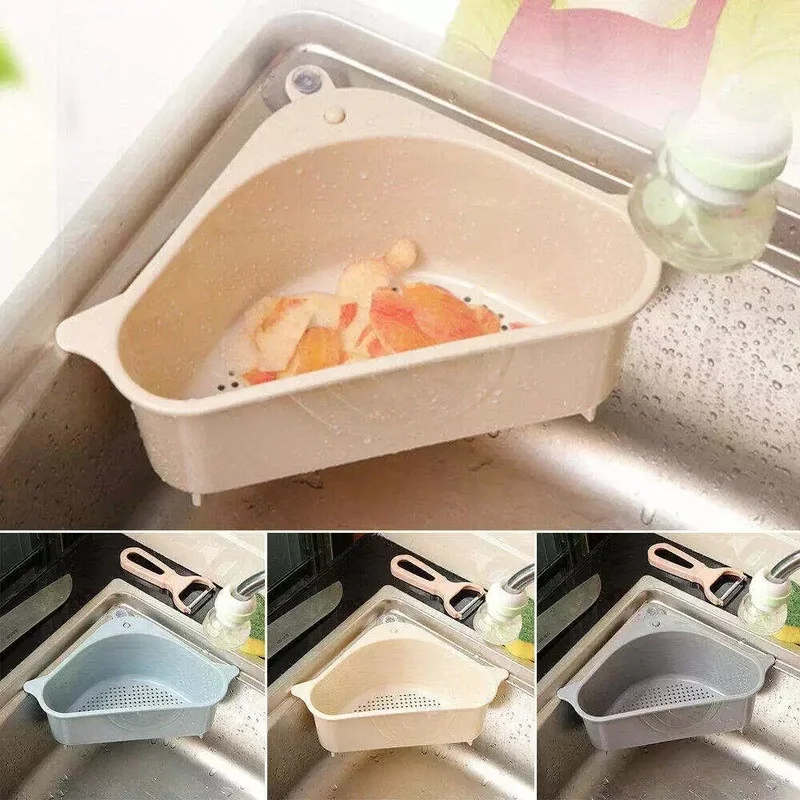 

Plastic Storage Basket Suction Cup Type Kitchen Rack Drain Basket Household Storage Rack Kitchen Organizer Cocina Cozinha
