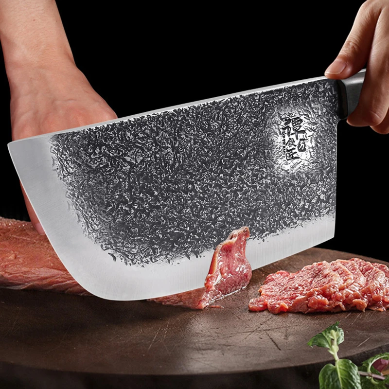 Ручной Кованый Нож для нарезки нож готовки острый Кливер мяса специальный