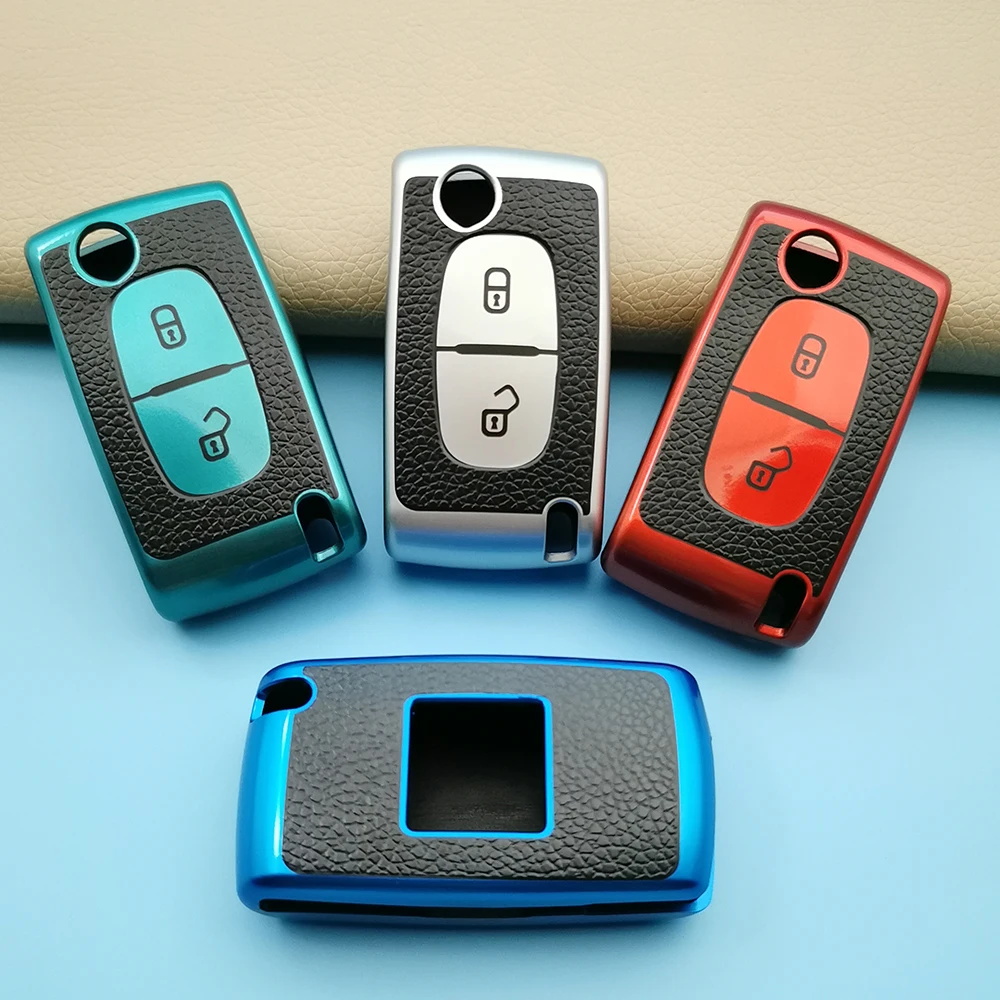 

New Tpu Car Key Case Full Cover For Citroen Xsara Picasso C2 C3 C4 C5 C6 C8 For Peugeot 107 206 207 307 308 406 Accessories