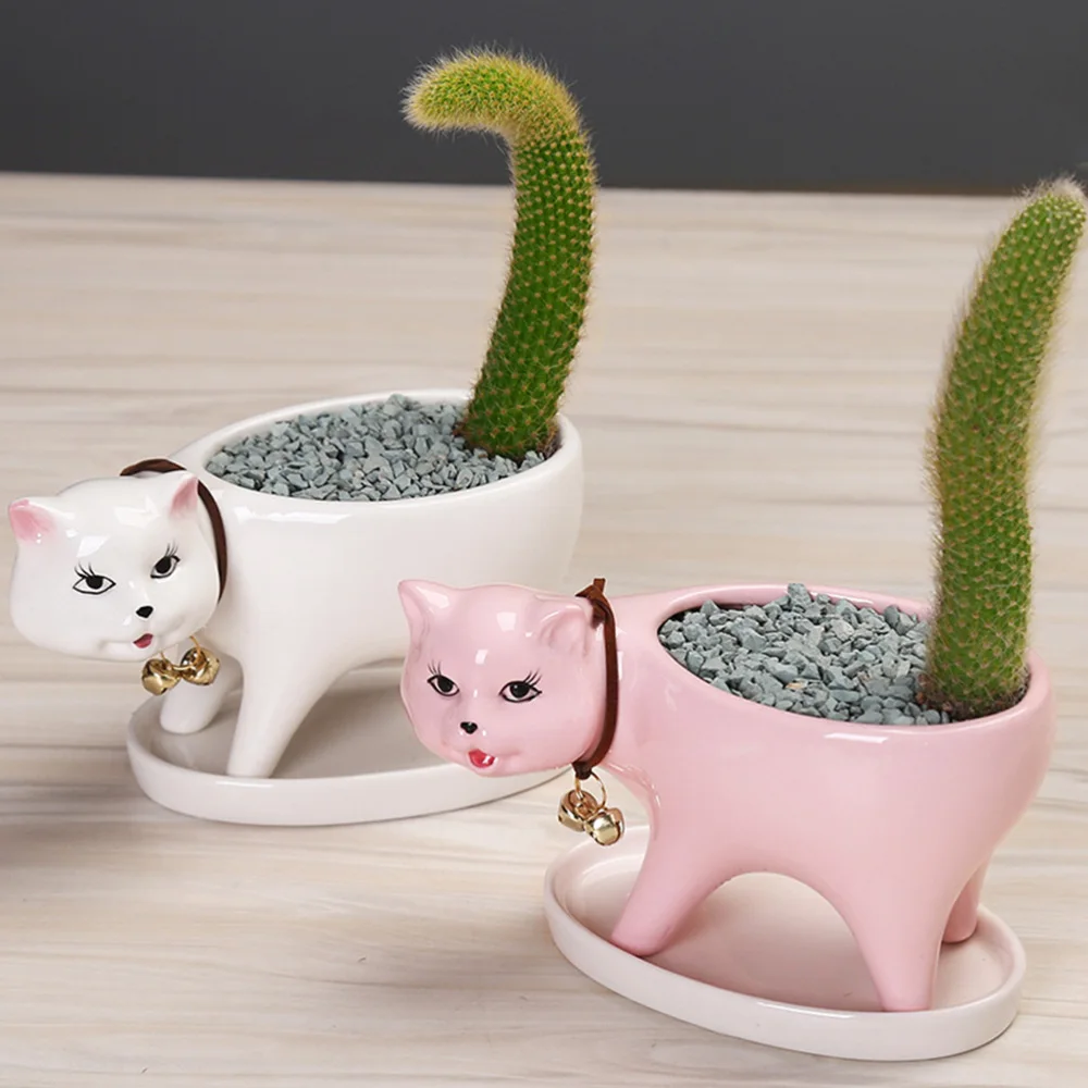 

Lovely Flower Pot Cartoon Plant Pot Creative Home Plant Container Decor