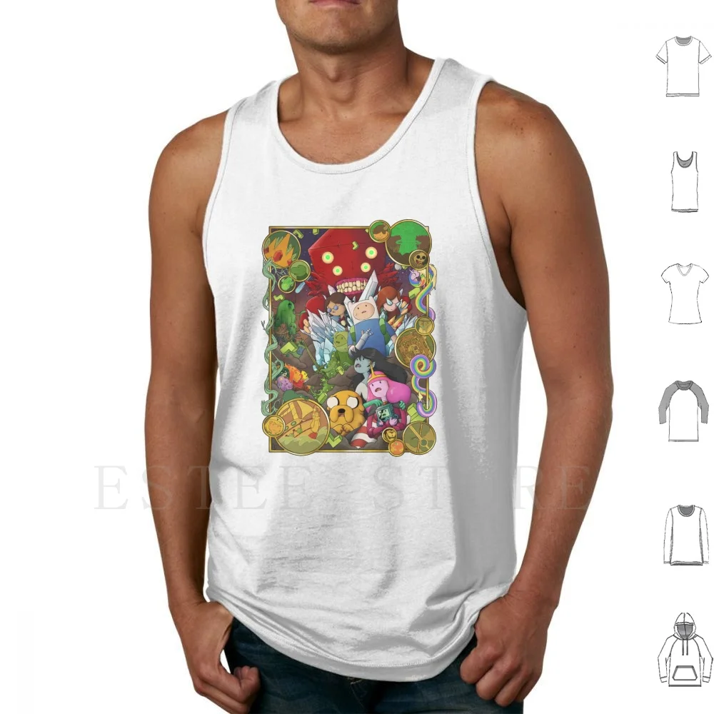 

Time Adventure Tank Tops Vest Sleeveless Adventure Time Adventure Time Time Adventure Fin Jake Bubblegum Bmo Ice King