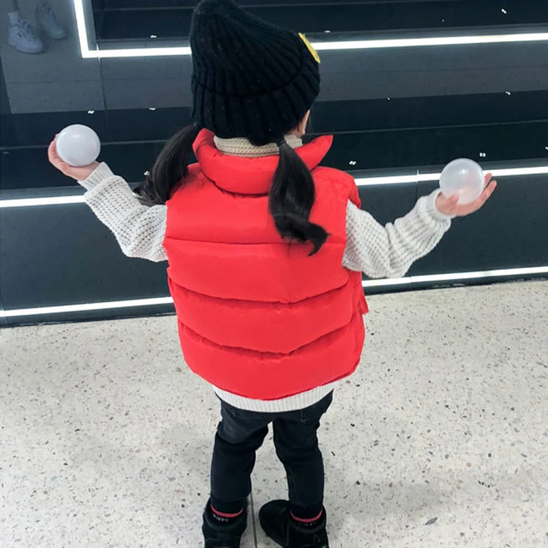 Детское пальто для маленьких девочек и мальчиков утепленный жилет мальчика