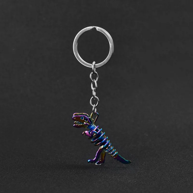 Брелок для ключей K4819 сплав красочный с черепом динозавром автомобиль Хэллоуин