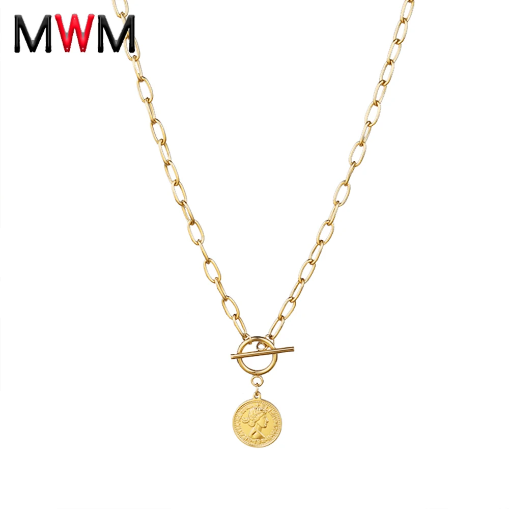 MWMvintage свадебные туфли в стиле панк монета ожерелье ювелирные изделия