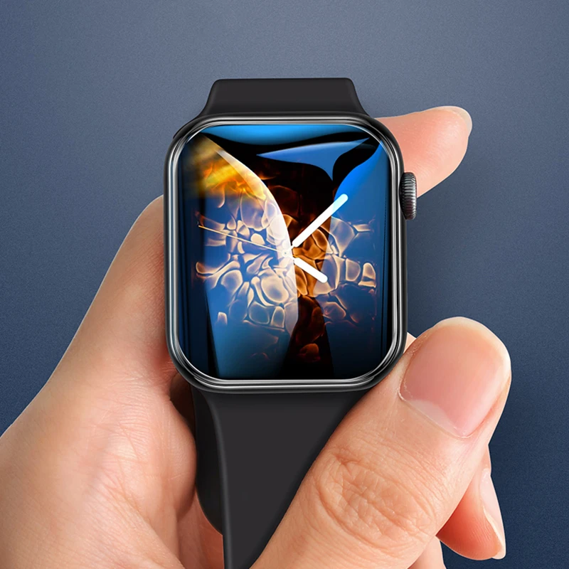 20D закаленное стекло для защиты экрана Apple Watch Series 5 4 3 2 1 полное покрытие УФ-клей 40