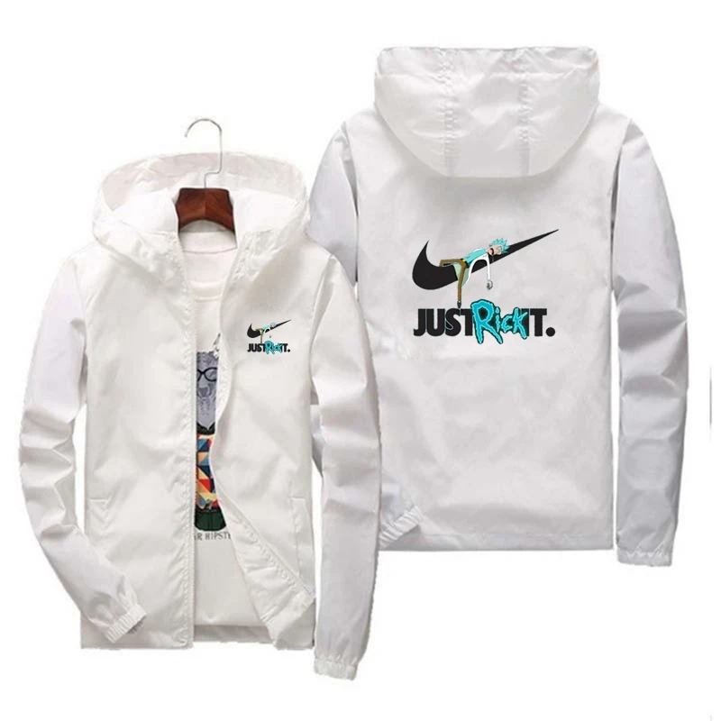 

New spring summer new coat men's brand Street windbreaker Hoodie zipper thin coat men's casual coat 7XL Anime print unisex