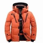 Зимний брендовый мужской пуховик, Мужская теплая парка, толстая модная мужская качественная куртка на белом утином пуху