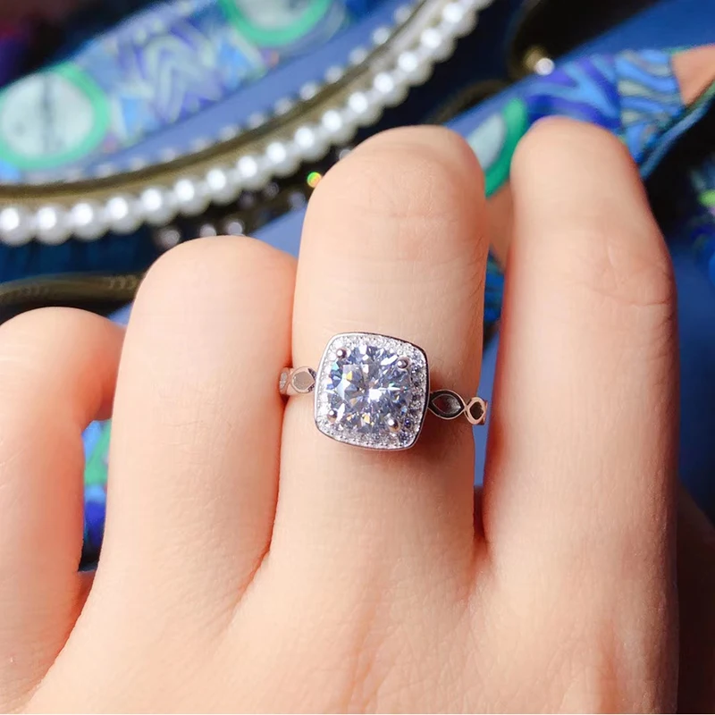 Ювелирные изделия CoLife серебро 925 пробы моисанит кольцо для помолвки 1ct D Цвет VVS1