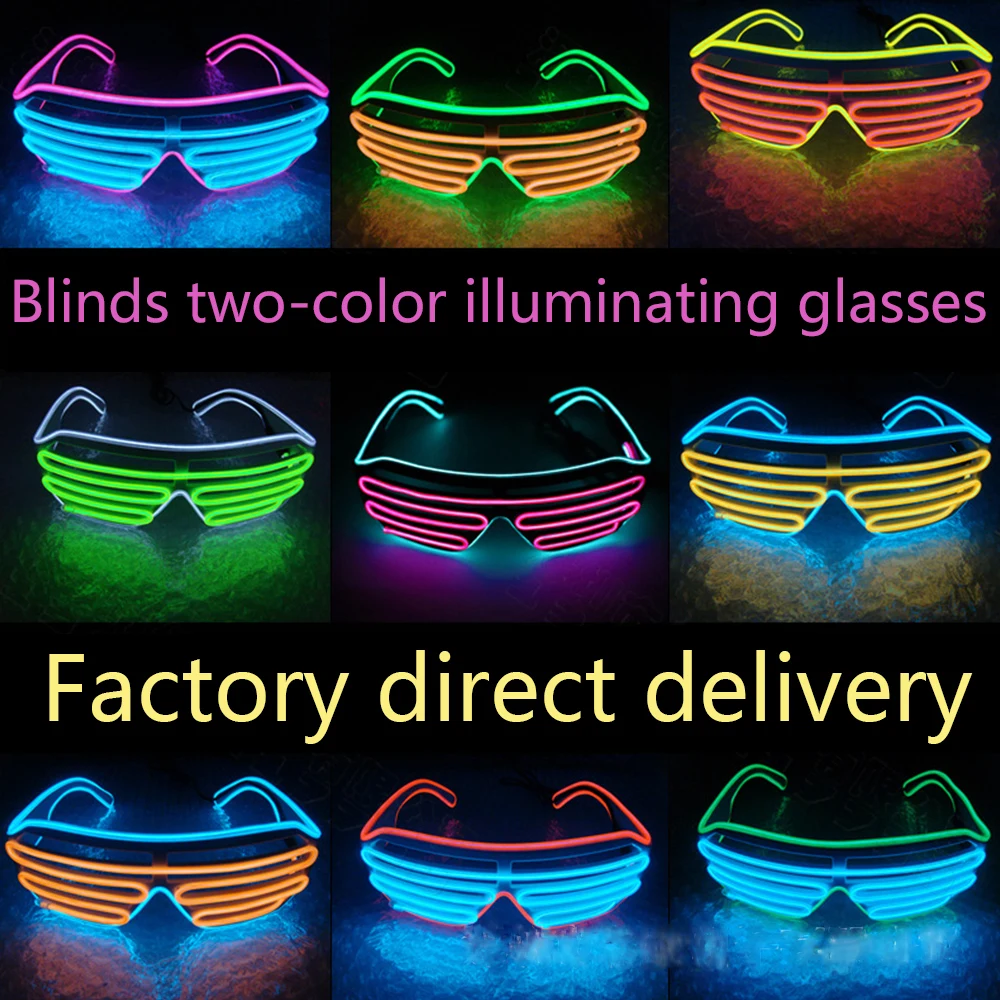 

LED Glasses Glowing Halloween Luminous Neon Christmas Party Bril Flashing Light new