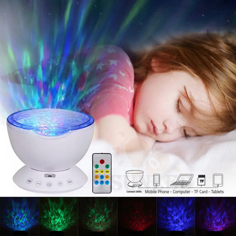 Новый модный светодиодный ночник с морскими волнами для океана романтический