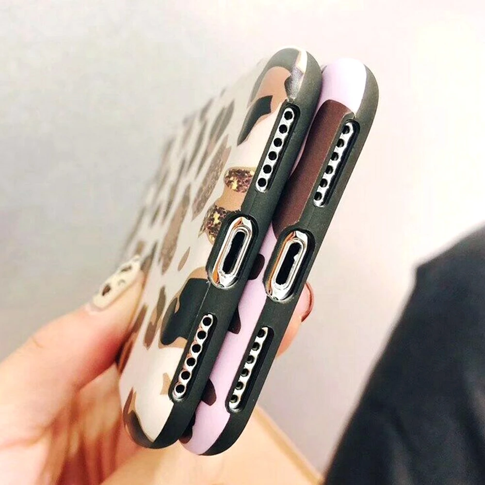 LCHULLE Leopard силиконовый мягкий чехол для телефона iPhone 7 Plus 8 6 S противоударный бампер