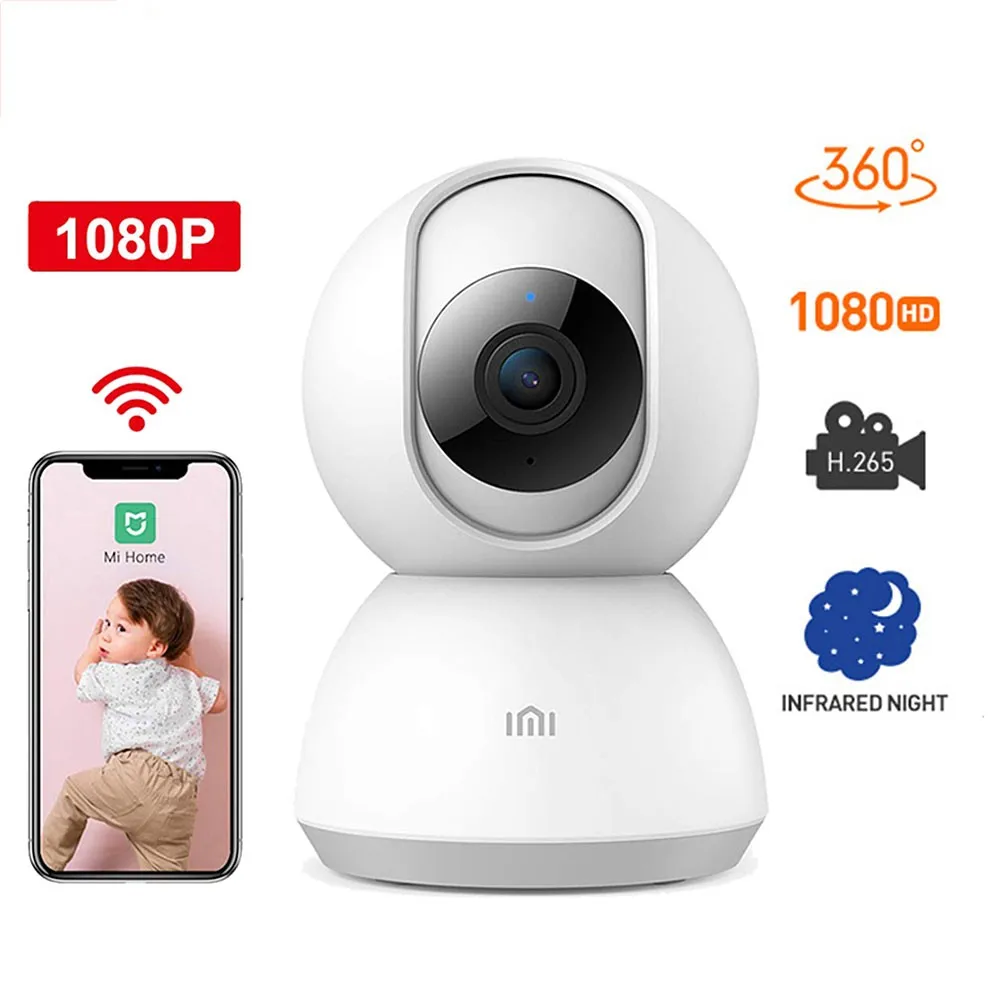 Xiao mi jia 360 градусов ночная версия IP смарт-камера WiFi голосовой Детский Монитор веб-камера для mi Home-глобальная версия Беспроводная камера