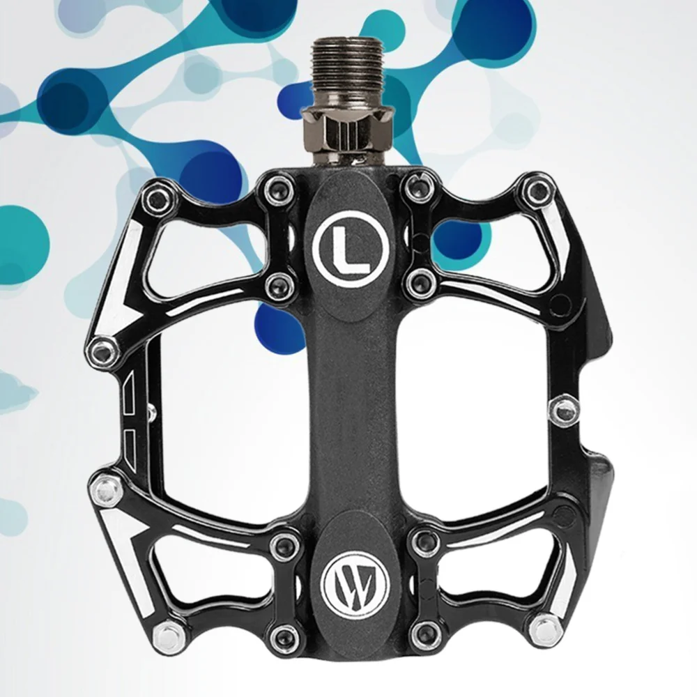 

Pedal Aluminum Alloy Bearing Mountain Pedal Antiskid Pedal Accessories (Black)