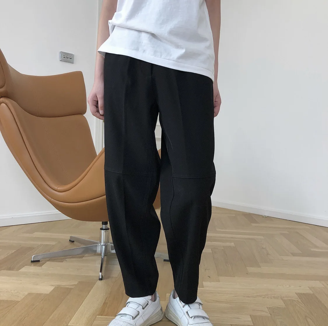 

TVVOVVIN Spring New Fashionable High Waist Loose Trousers Solid Color Simple Casual Female All-match Harem Pants 7VXF