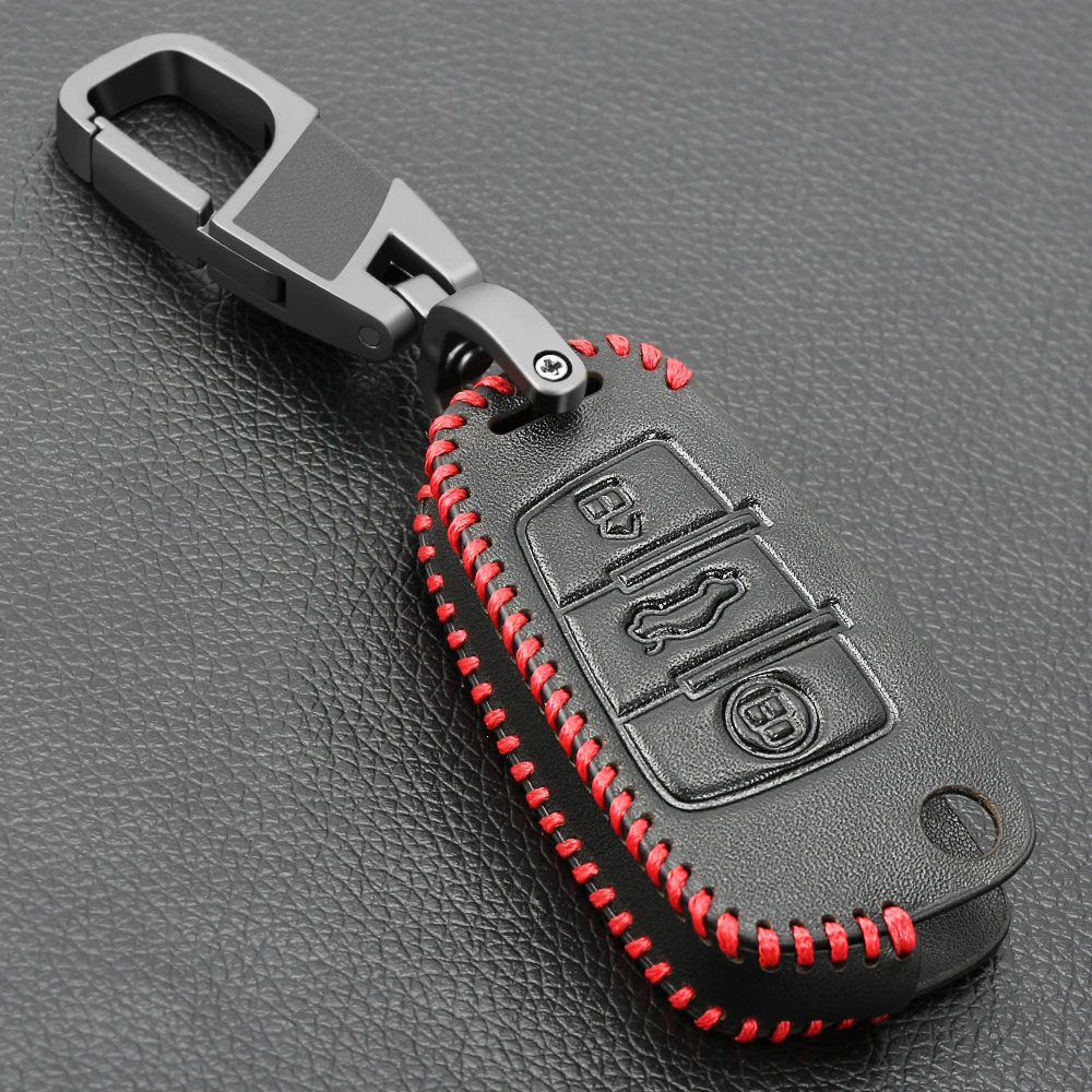3 Button Soft Leather Car Remote Key Fob Cover Case For Audi A3 8L 8P A4 B6 B7 B8 A6 C5 C6 4F RS3 Q3 Q7 TT | Автомобили и