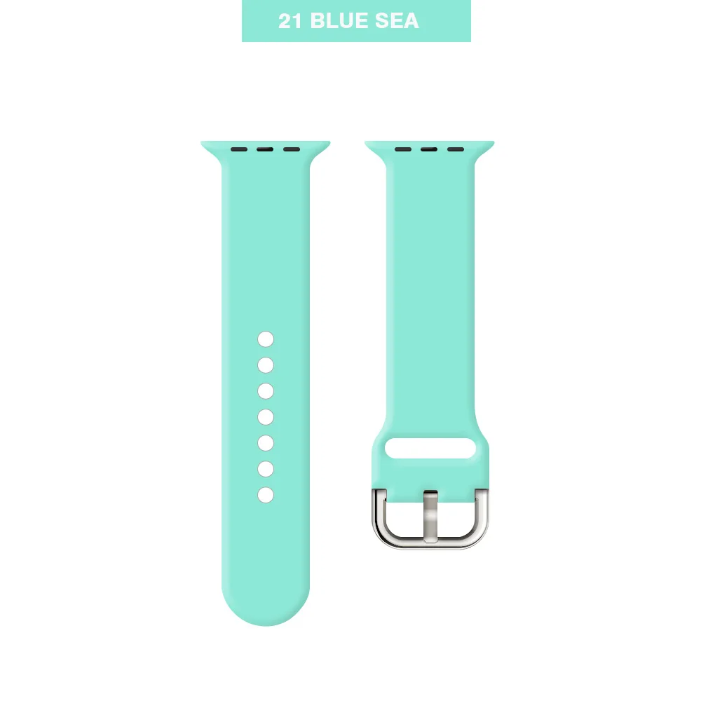 Blue sea Мягкий силиконовый сменный спортивный ремешок для 38 мм Apple Watch Series1 2 42 мм наручный браслет ремешок для iWatch Sports Edition MU SEN - Цвет ремешка: Blue sea