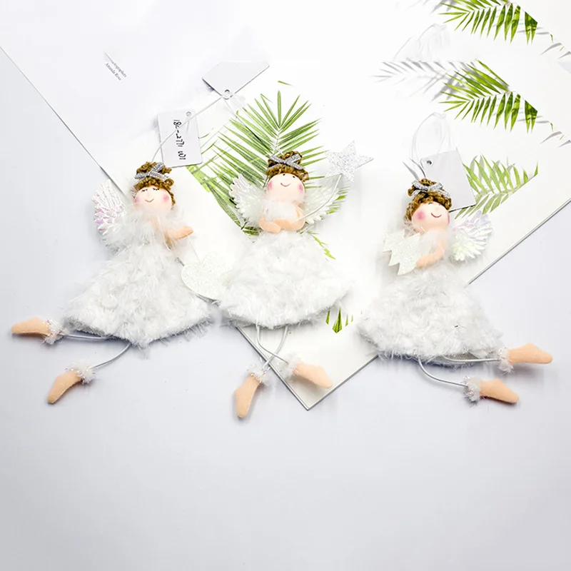 Рождественская кукла кулон милый ангел плюшевая игрушки для девочек гирлянды