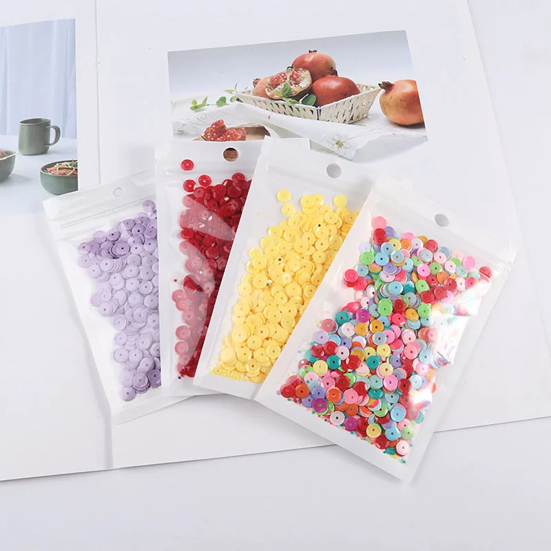 Пайетки 6 5 мм 500 г для поделок вогнутые выпуклые пайетки украшение ногтей Швейные