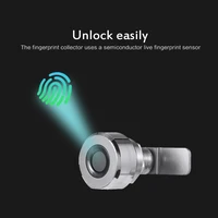 t21t22 zinc alloy panel fingerprint drawer lock wardrobe lock electronic lock smart office drawer fingerprint for a safe home