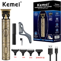 kemei km 700d professional hair clipper barber hair trimmer for men retro buddha cordless edge electric hair cutting machine