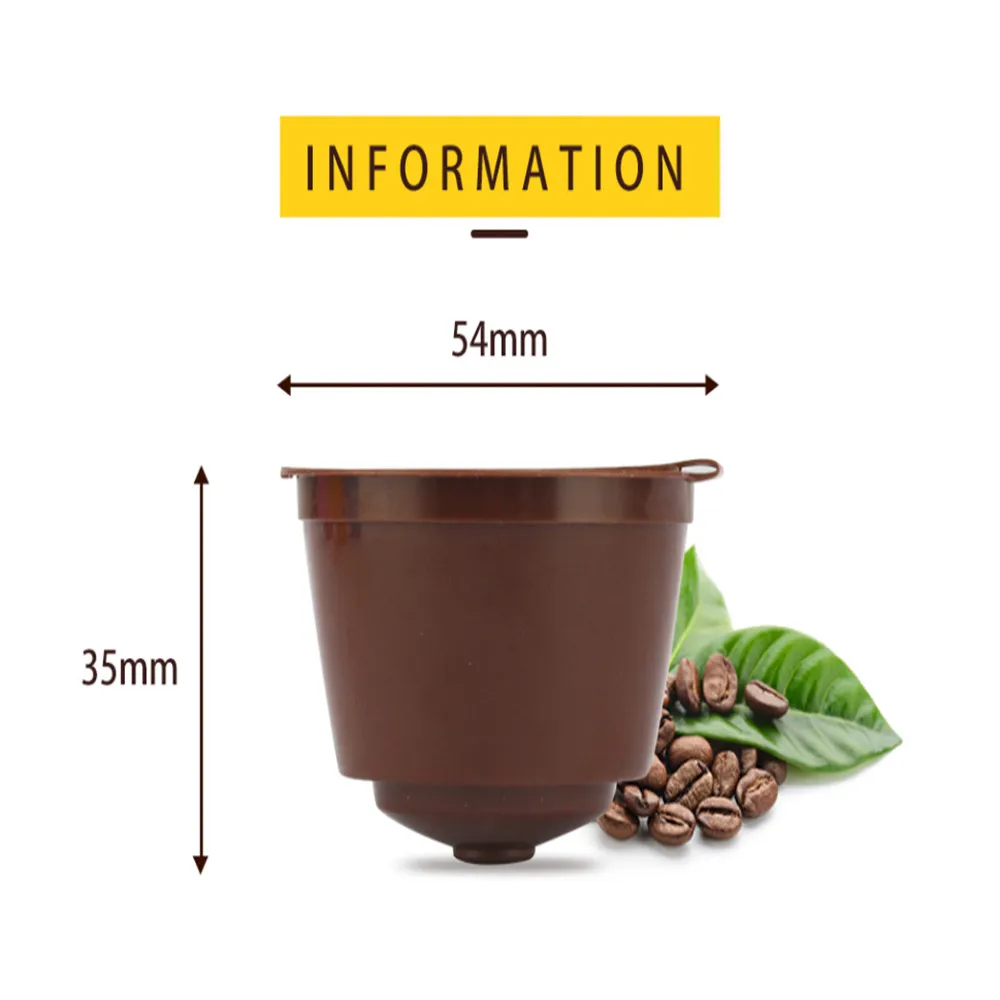 3 шт многоразовые капсульные фильтры для кофейных капсул Nescafe, чашка многоразового использования, ложка-кисточка, корзины для фильтров, мягкий вкус, сладкий