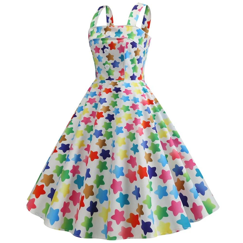 

Женское винтажное платье в горошек, с цветочным принтом