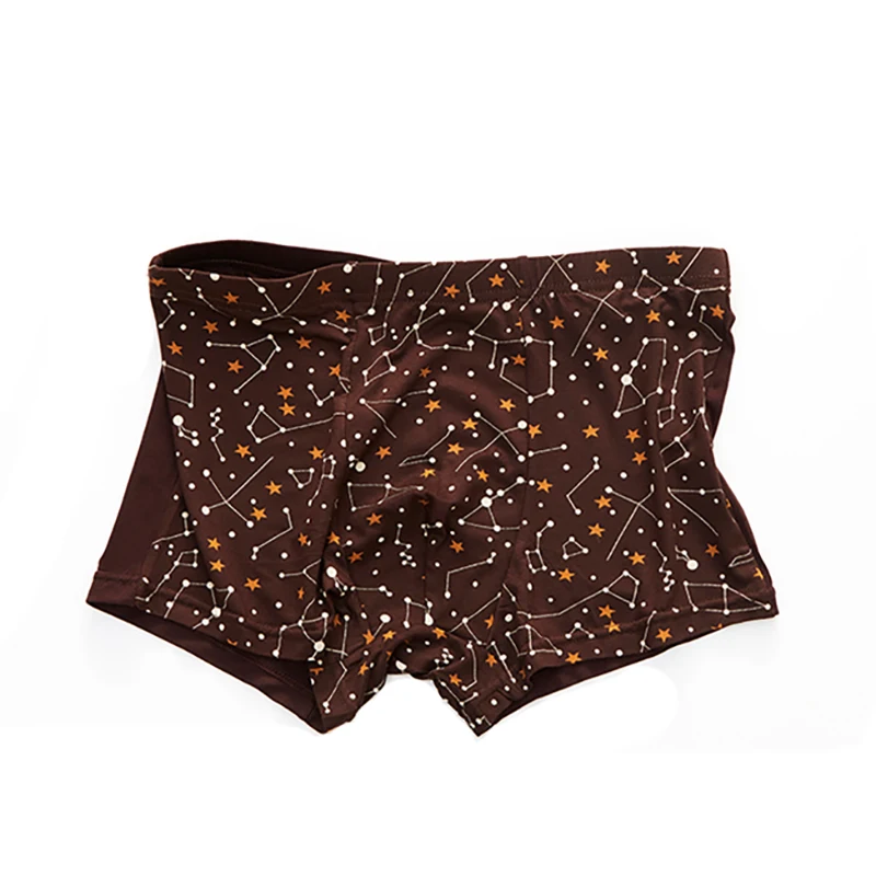 5 шт./лот нижнее белье из хлопка мужские боксеры с принтом мультфильма удобные