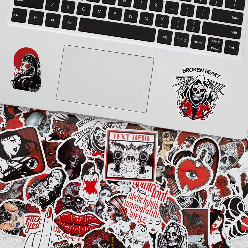103050pcs punk horror gothic graffiti stickers kids toy decals laptop phone luggage skateboard car cool waterproof sticker free global shipping