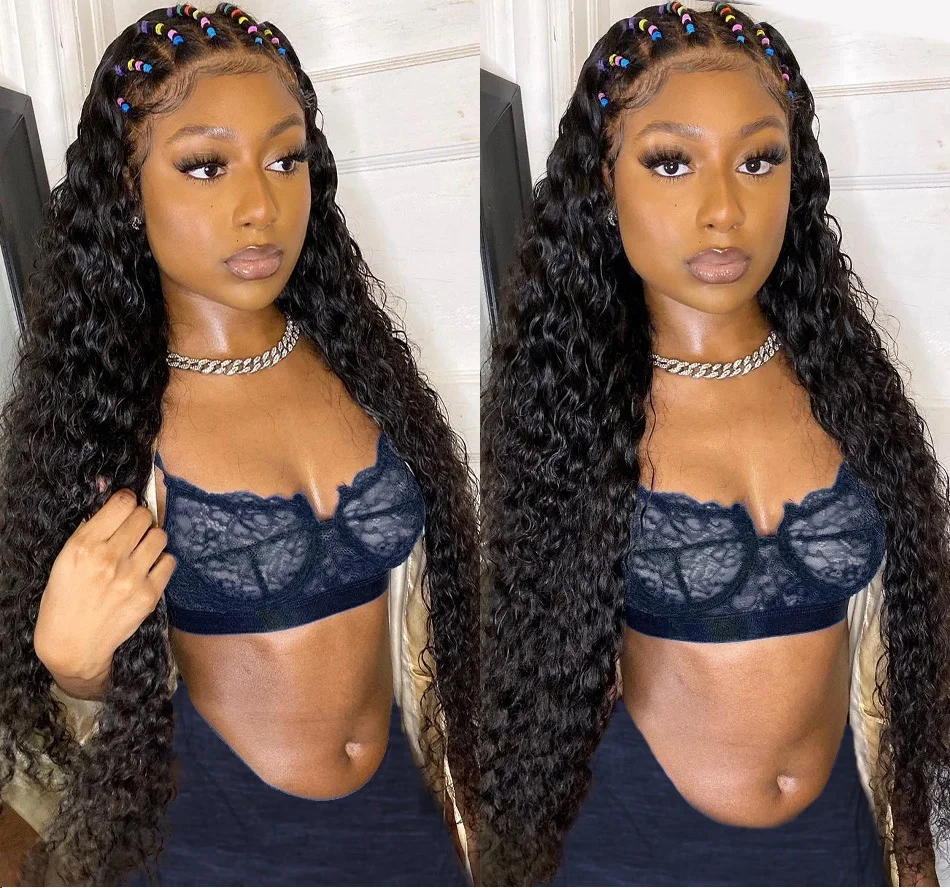 Парик бразильский из натуральных вьющихся человеческих волос 13 х4 дюймов 28/30 |