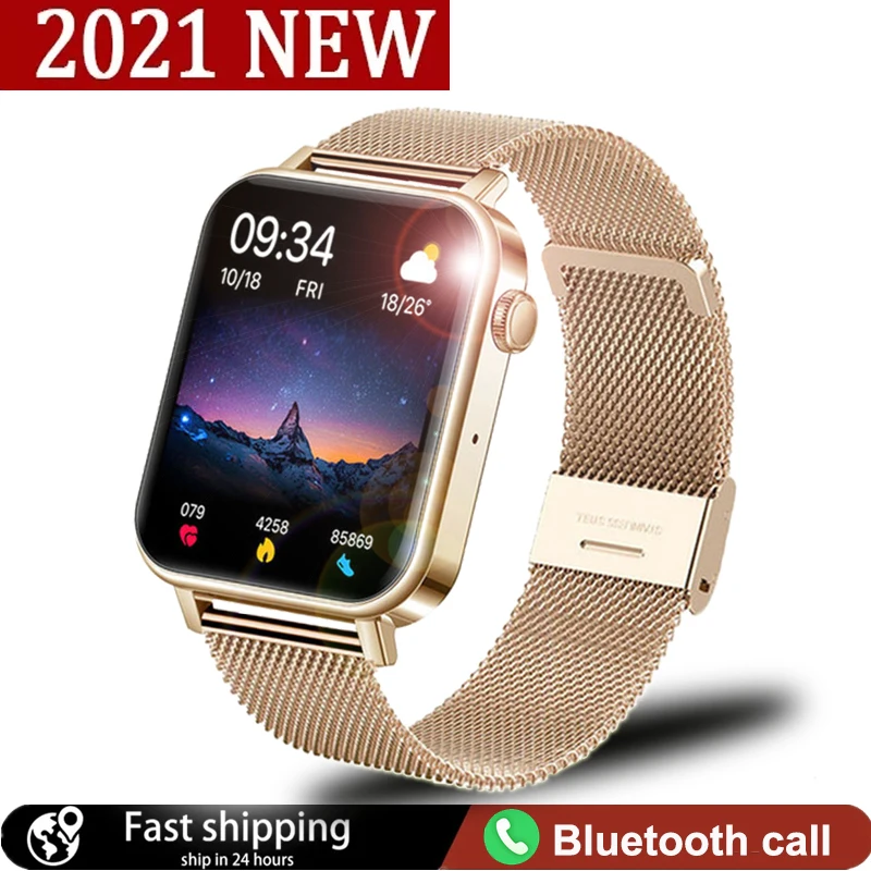 

Новинка 2021, женские умные часы с вызовом Bluetooth, разрешение 1,69 дюйма, яркость телефона, мужские часы для Android и IOS