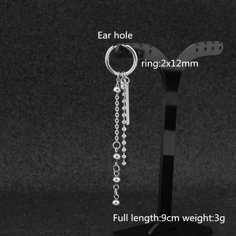 stainless steel Женские круглые медные серьги, несколько колец, изысканные маленькие серьги, Harajuku campus, мужские и женские маленькие серьги, мужские серьги FH62 - Окраска металла: stainless steel