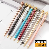 small crown metal ballpoint pen business advertising pen gift pen custom logo stationery wholesale school supplies engraved text