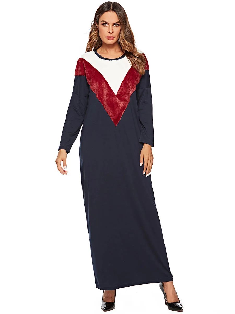Женское длинное платье в мусульманском стиле Abayas кафтан Бангладеш Малайзия