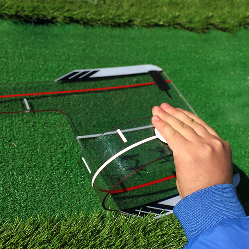 

4 Path Rods Practicing Chip Pitch Equipment Guide Transparent Base Durable Flexible Angle Golf Swing Training Aid Alignment