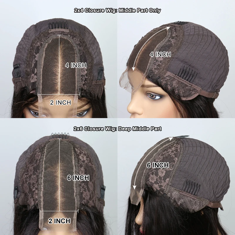 Парики из человеческих волос с глубоким разделением плотность 180% прямые