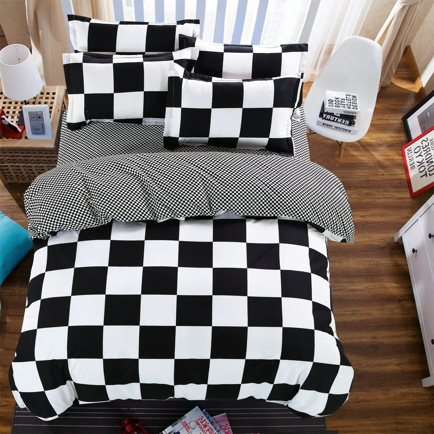 4 Размеры Комплект постельного белья с покрывалом Постельные Принадлежности