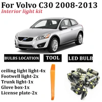 11x canbus auto led interior map dome ceiling light for volvo c30 2008 2009 2010 2011 2012 2013 car interior light accessories